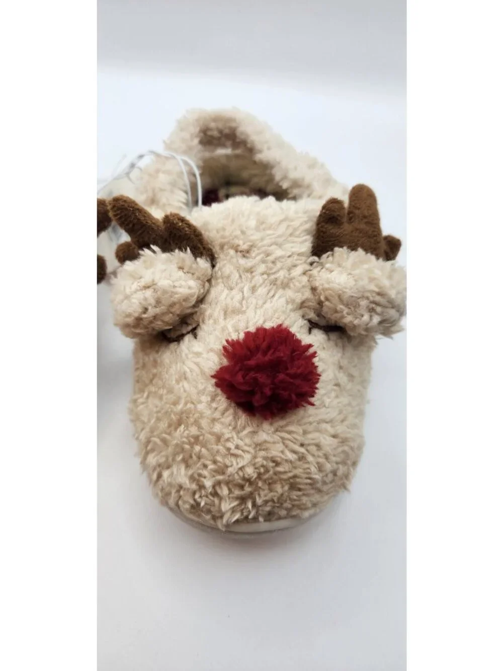 Mini Mia Rudolf Red Nosed Reindeer Cute Winter Slippers Toddler 9 / 10 NEW